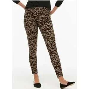 J Crew Leopard Print High Rise Skinny Pants‎ Women Size 27